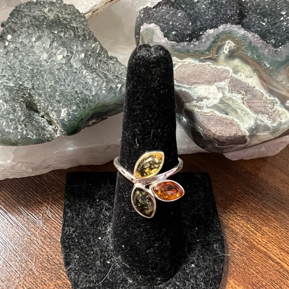 Brand new without tags. Elegant Multicolor Amber Ring Sz 7.5